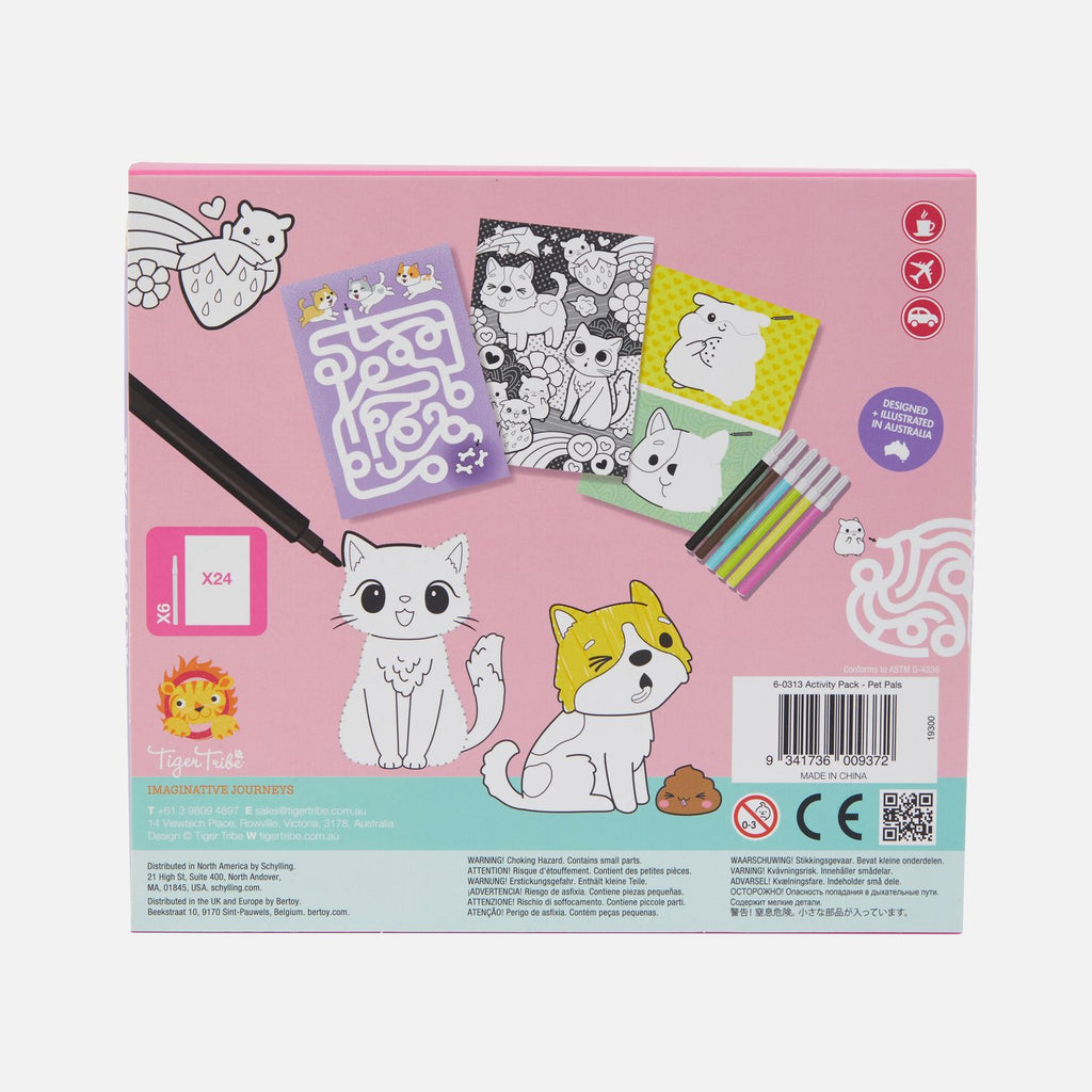 Keep little ones occupied whilst honing their creative and cognitive skills with Pet Pals Activity Pack. 