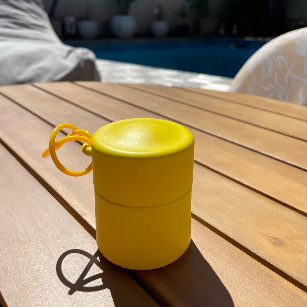 The perfect compact size to take anywhere, the Solmates refillable sunscreen applicator has a mess-free roll-on ball and a removable base for easy refill. And the best thing about it - it is made with recycled ocean-bound plastic. So not only are you using less new plastic, you are also reusing existing plastic waste! Sustainably made right here in Australia.  YELLOW